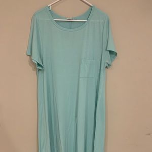 LuLaRoe Mint Carly T-Shirt Dress